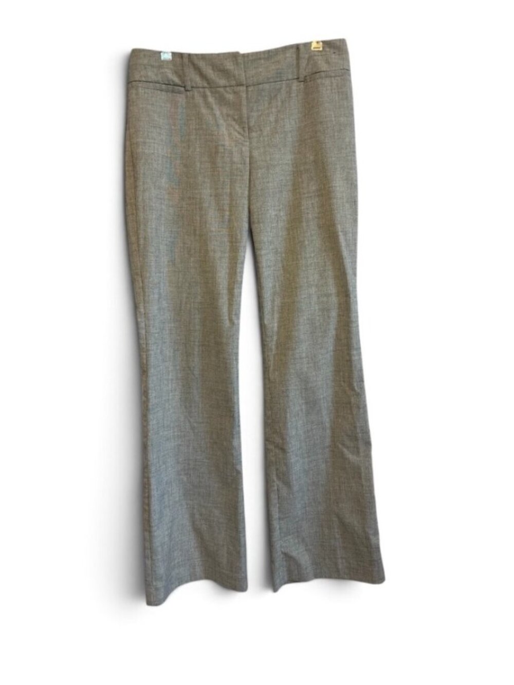 7th Avenue Suiting Collection New York & Co Gray Full Leg Flare Pants Slacks 8 T